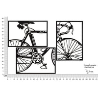 Decorazione Parete Bicicletta Set 3 Pezzi cm 40X1,3X60 (Singolo Pezzo) - BIKE