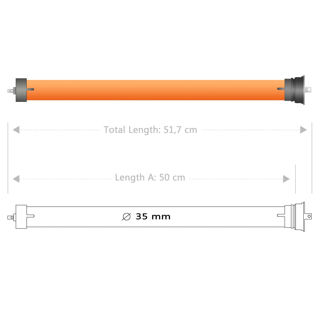 vidaXL Motore Tubolare 10 Nm