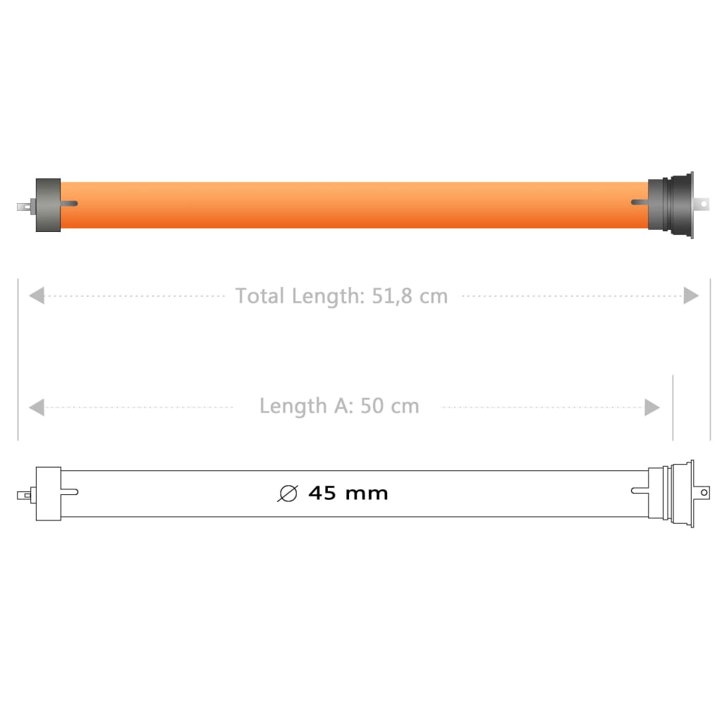 vidaXL Motore Tubolare 40 Nm