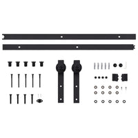 vidaXL Kit di Binari per Porte Scorrevoli SKIEN 183 cm Acciaio Nero