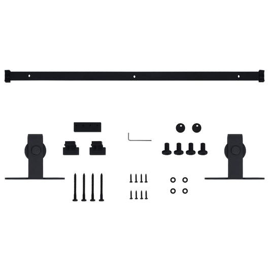 vidaXL Kit Mini Anta Scorrevole Armadio in Acciaio al Carbonio 122 cm