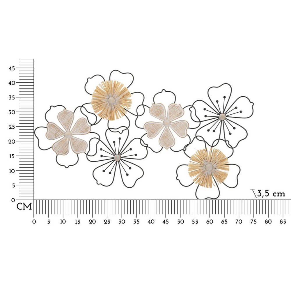 Decorazione Parete Ferro e Legno Itis cm 75X3,5X42 - ITIS