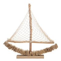 Scultura barca decorativa cm 45X7X45 - BOAT Colore: Naturale