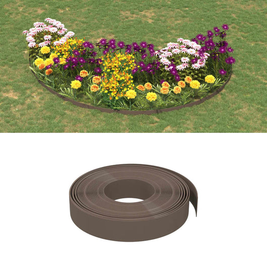 vidaXL Bordatura da Giardino Marrone 10 m 10 cm in Polietilene