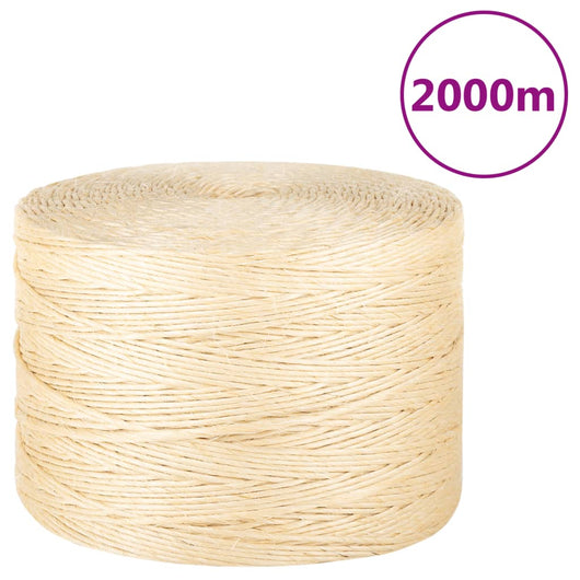 vidaXL Corda in Sisal 100% 3 mm 2000 m