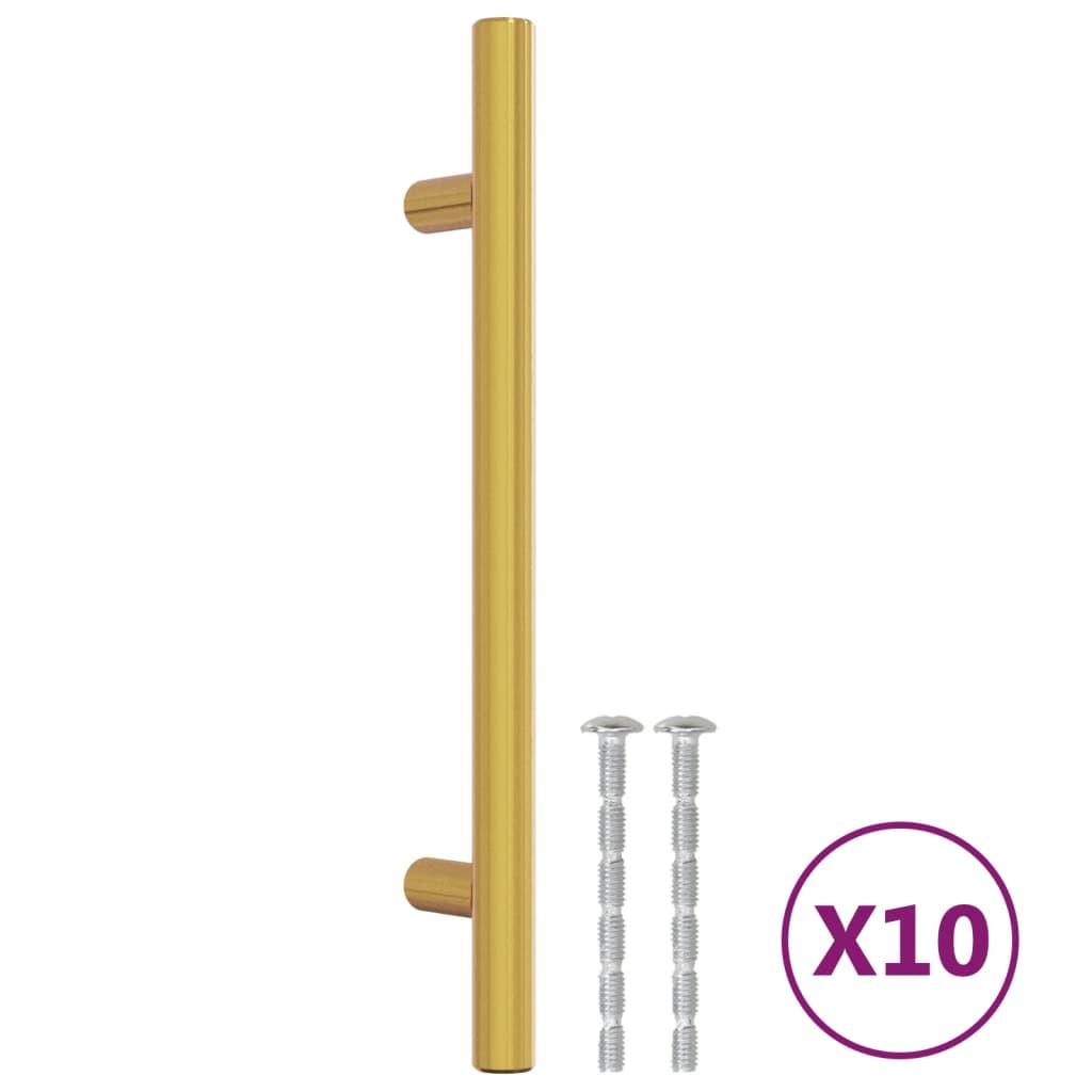 vidaXL Maniglie per Mobili 10pz Oro 128mm in Acciaio Inox