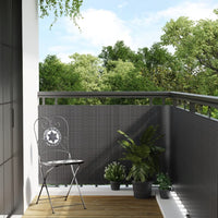 vidaXL Paravento da Balcone Antracite 1000x80 cm in Polyrattan