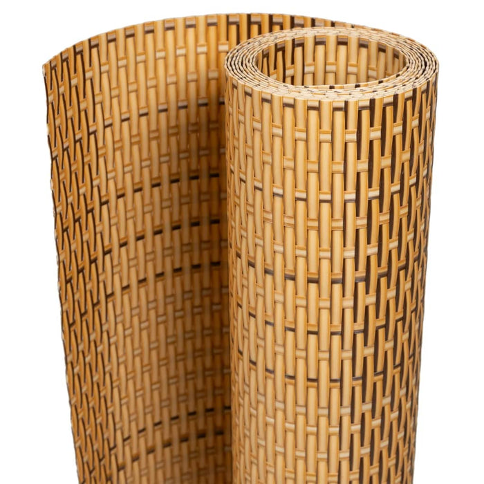 vidaXL Paravento da Balcone Marrone Chiaro 300x80 cm in Polyrattan