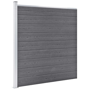 vidaXL Pannelli Recinzione WPC 2 Quadrati 1 Inclinato 446x186 cm Grigi