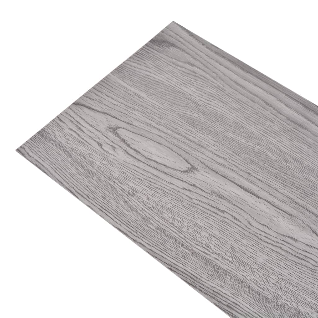 vidaXL Listoni Pavimenti Non Autoadesivi PVC 4,46 m² 3mm Grigio Lucido