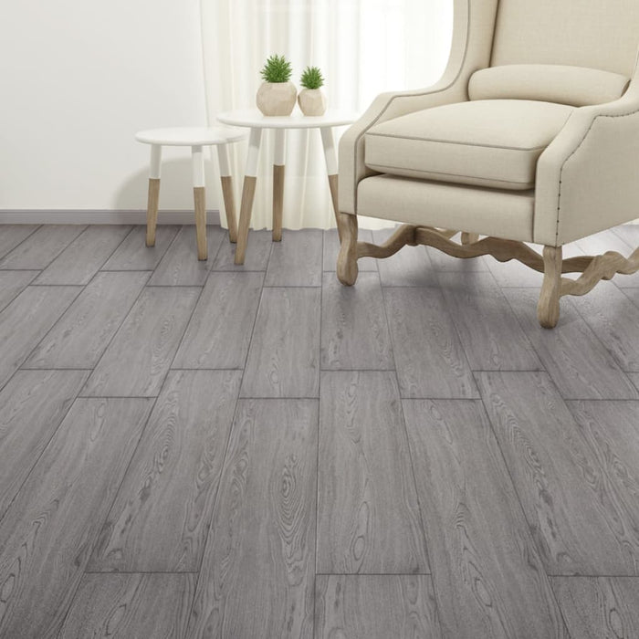 vidaXL Listoni Pavimenti Non Autoadesivi PVC 4,46 m² 3mm Grigio Lucido