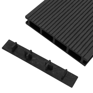 vidaXL Tappi per Decking 10 pz Plastica Nero