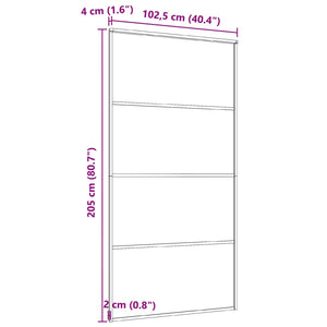 vidaXL Porta Scorrevole in Vetro ESG e Alluminio 102,5x205 cm Nera