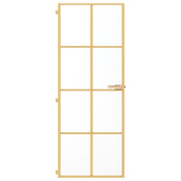 vidaXL Porta Interni Sottile Oro 76x201,5cm Vetro Temperato Alluminio