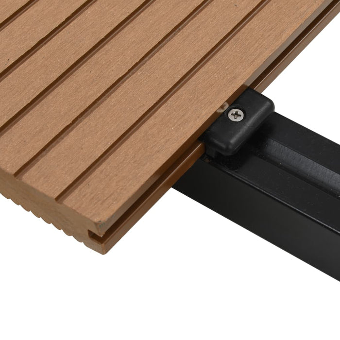 vidaXL Pavimento per Esterni in WPC Pieno Accessori 10 m² 2,2 m Teak