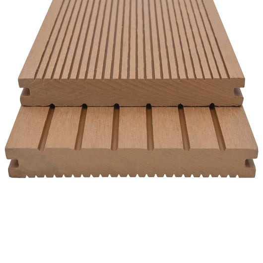 vidaXL Pavimento per Esterni in WPC Pieno Accessori 20 m² 2,2 m Teak