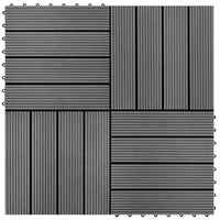 vidaXL Piastrelle per Decking 22 pz 30x30cm 2mq in WPC Grigio