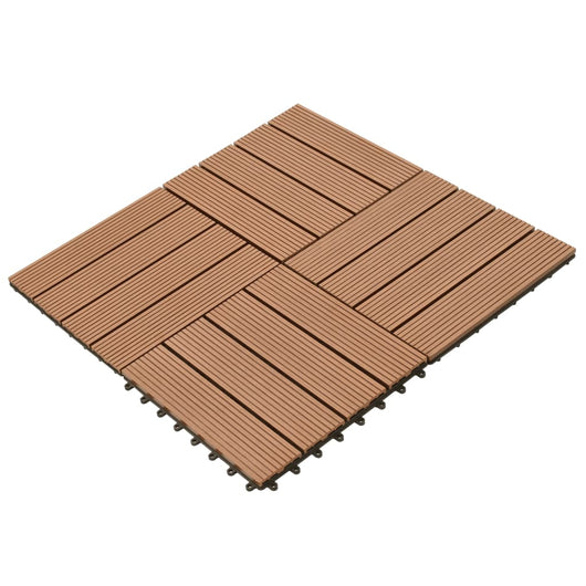 vidaXL Piastrelle per Decking 22 pz 30x30cm 2mq in WPC Marrone