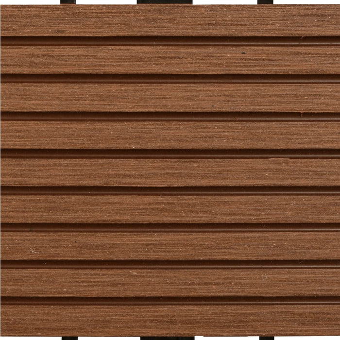 vidaXL Piastrelle per Decking 22 pz 30x30cm 2mq in WPC Marrone