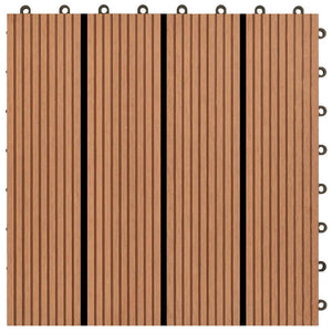 vidaXL Piastrelle per Decking 22 pz 30x30cm 2mq in WPC Marrone