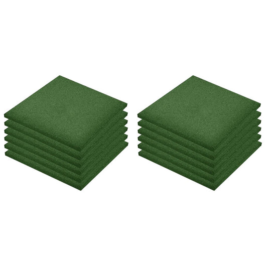 vidaXL Piastrelle Anticaduta 12 pz in Gomma 50x50x3 cm Verde