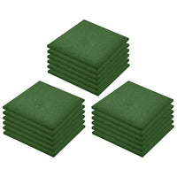 vidaXL Piastrelle Anticaduta 18 pz in Gomma 50x50x3 cm Verde