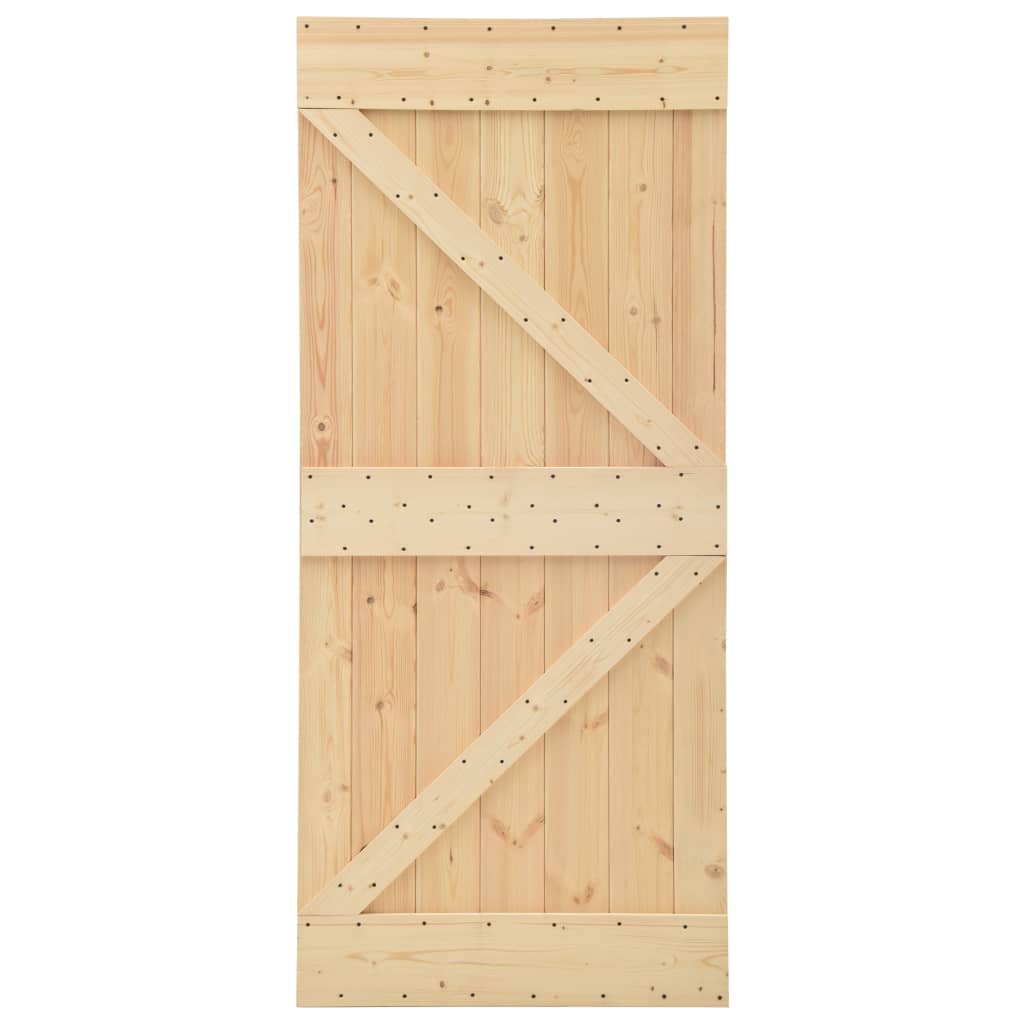 vidaXL Porta Scorrevole con Set Hardware 80x210 cm in Legno di Pino