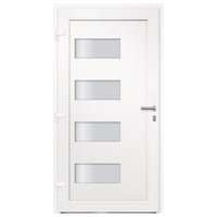 vidaXL Porta d'Ingresso in Alluminio e PVC Antracite 110x210 cm