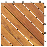 vidaXL Piastrelle Esterni 30 pz Marroni 30x30 cm Legno Massello Acacia