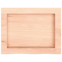 vidaXL Piano Bagno 40x30x(2-4) cm in Legno Massello Non Trattato