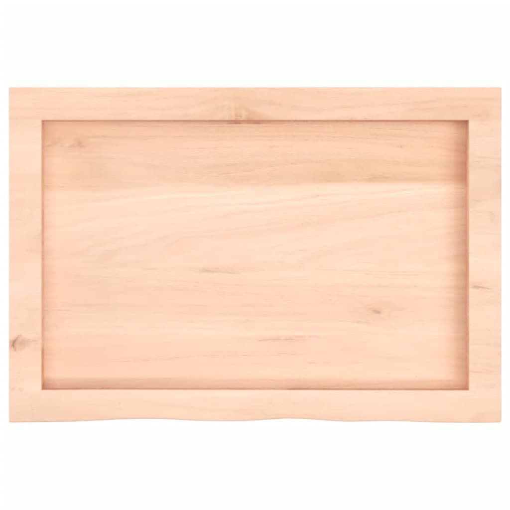 vidaXL Piano Bagno 60x40x(2-4) cm in Legno Massello Non Trattato