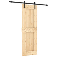 vidaXL Porta Scorrevole con Set Hardware 70x210 cm Legno Massello Pino