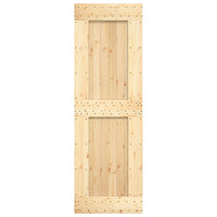 vidaXL Porta Scorrevole con Set Hardware 70x210 cm Legno Massello Pino