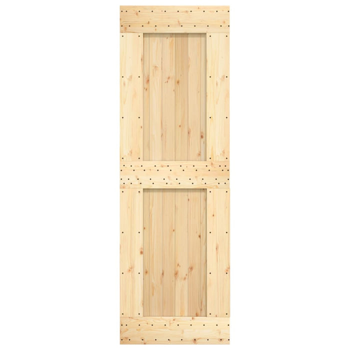 vidaXL Porta Scorrevole con Set Hardware 70x210 cm Legno Massello Pino