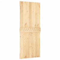 vidaXL Porta Scorrevole con Set Hardware 85x210 cm Legno Massello Pino