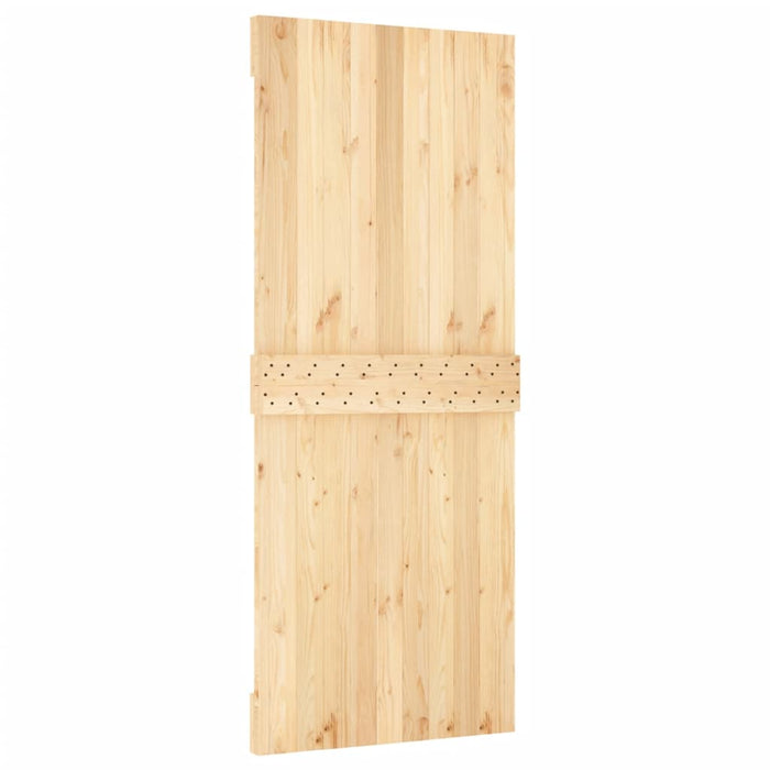 vidaXL Porta Scorrevole con Set Hardware 85x210 cm Legno Massello Pino