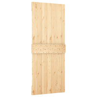 vidaXL Porta Scorrevole con Set Hardware 85x210 cm Legno Massello Pino