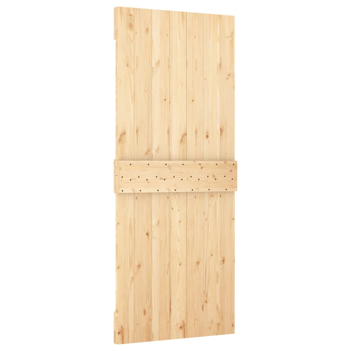 vidaXL Porta Scorrevole con Set Hardware 85x210 cm Legno Massello Pino