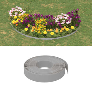 vidaXL Bordature da Giardino 2 pz Grigie 10 m 10 cm in Polietilene