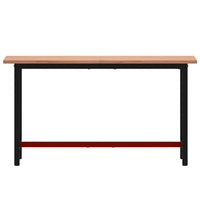 vidaXL Banco da Lavoro 150x55x81,5 cm Legno Massello Faggio e Metallo