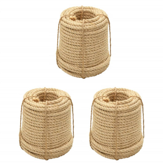 vidaXL Corde in Sisal 3 pz 20 mm