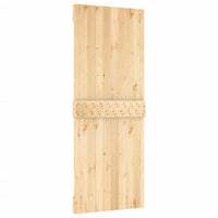 vidaXL Porta Scorrevole con Set Hardware 80x210 cm Legno Massello Pino