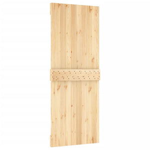 vidaXL Porta Scorrevole con Set Hardware 80x210 cm Legno Massello Pino