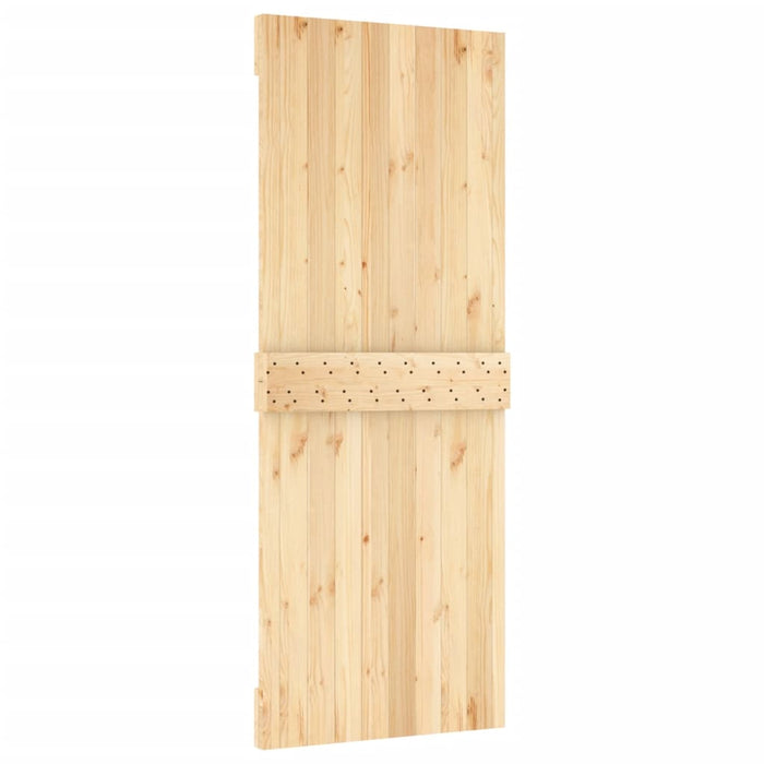 vidaXL Porta Scorrevole con Set Hardware 80x210 cm Legno Massello Pino