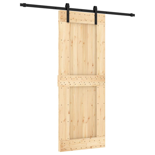 vidaXL Porta Scorrevole con Set Hardware 80x210 cm Legno Massello Pino