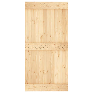 vidaXL Porta Scorrevole con Set Hardware 100x210cm Legno Massello Pino