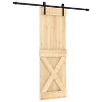 vidaXL Porta Scorrevole con Set Hardware 70x210 cm Legno Massello Pino