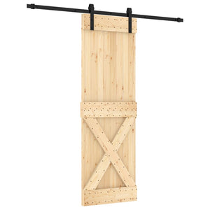 vidaXL Porta Scorrevole con Set Hardware 70x210 cm Legno Massello Pino