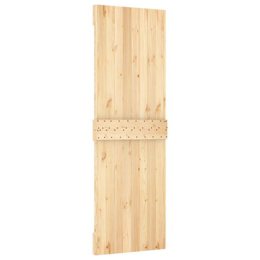 vidaXL Porta Scorrevole con Set Hardware 70x210 cm Legno Massello Pino