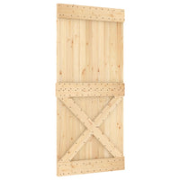 vidaXL Porta Scorrevole con Set Hardware 95x210 cm Legno Massello Pino